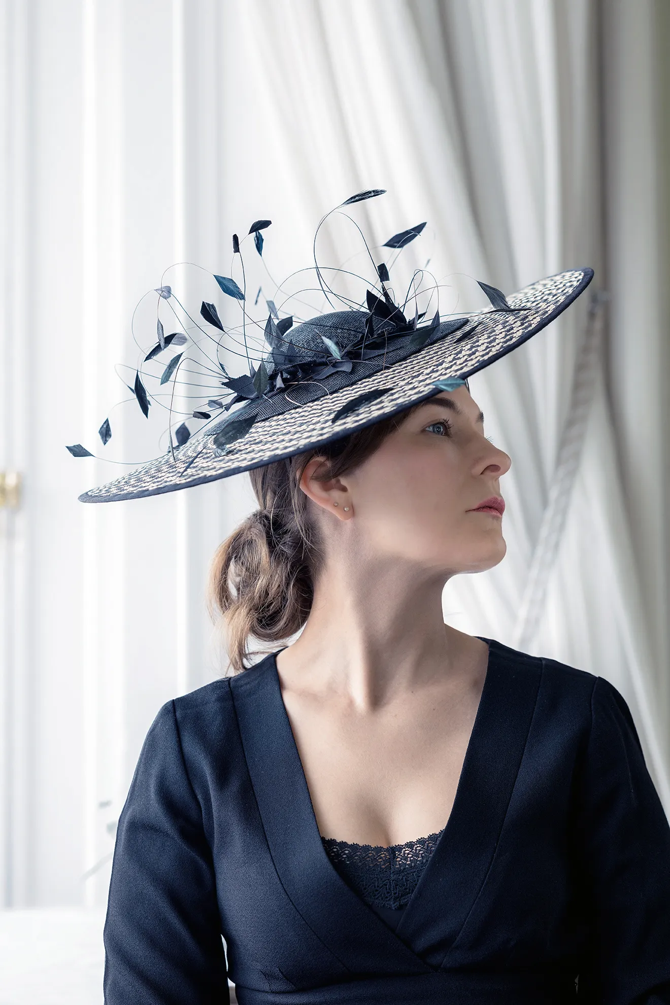 Black & White Patterned Hat